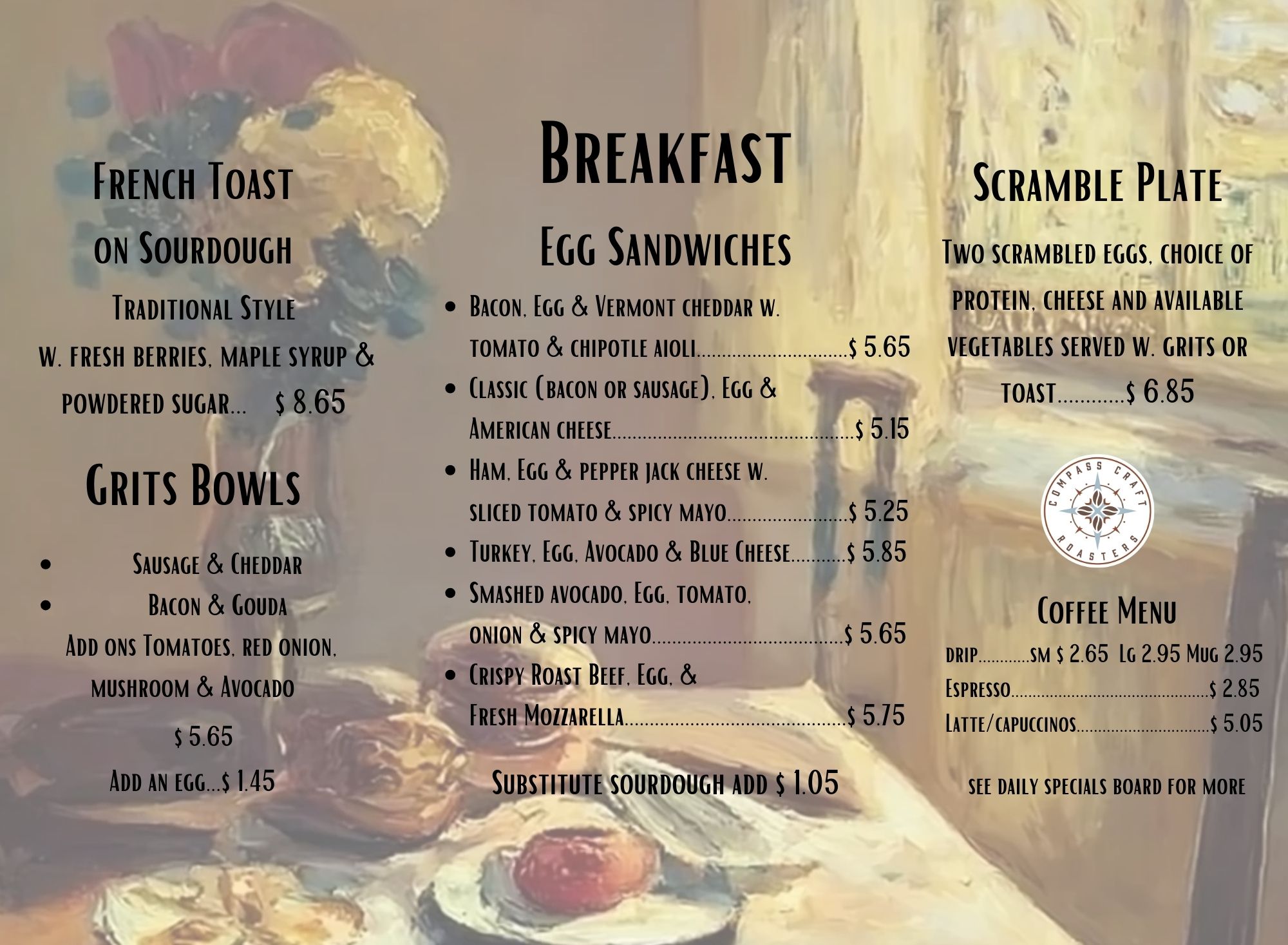 Breakfast & Lunch Menus